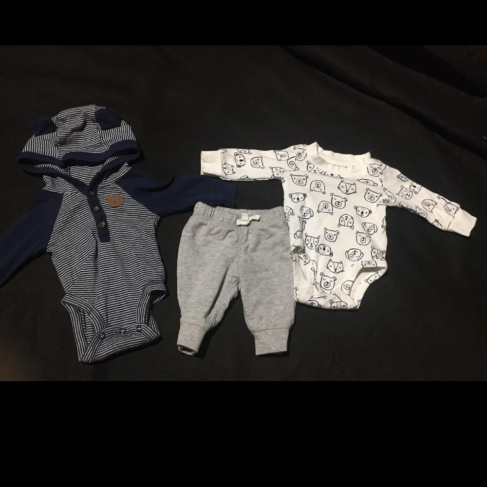 Carters Newborn 3 Pc Outfit